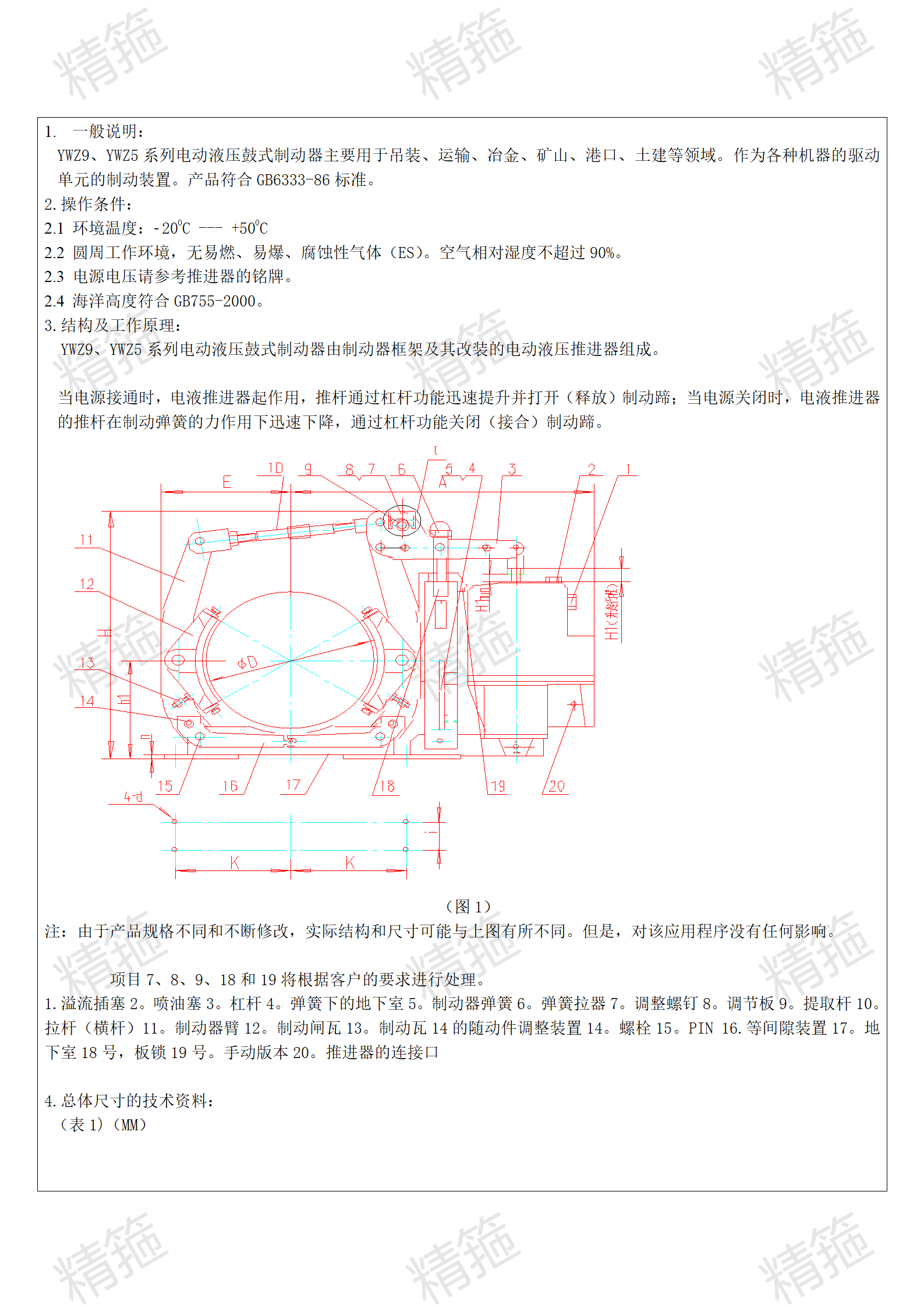 YWZ9, YWZ5 SERIES ELECTROHYDRAULIC DRUM BRAKES_1_7_translate_01